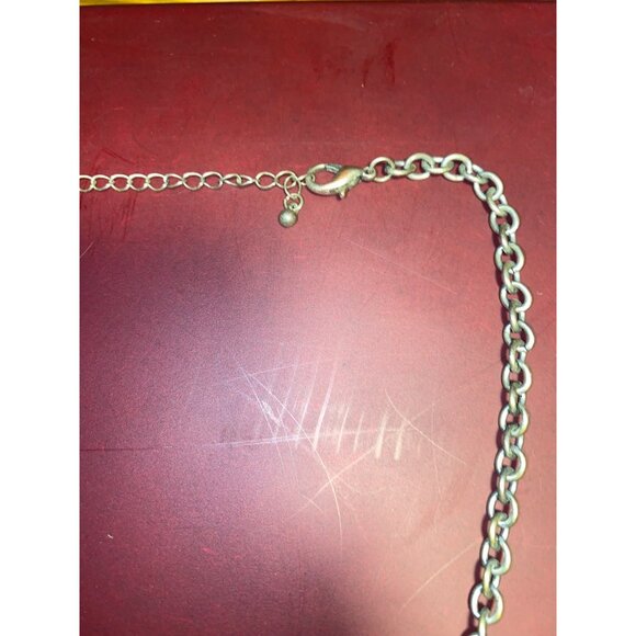 Bib Blue Floral Flowers Statement Necklace Art Deco Design Lobster  Adjustable - Picture 6 of 14